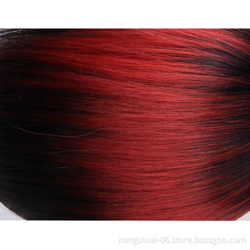 Paypal accepted machine made red wig, red and black wig red hair wig